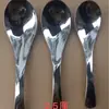 Aço Inoxidável 304 Colher para Comida Ocidental Engrossada Colher para Adultos Colher para Crianças Colher de Ponto de Fábrica Escolar Colher Redonda Colher