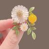 Broche de margaritas antiguo para cheongsam, de alta gama, para mujer, con alfileres de alta gama, accesorios para ramilletes de trajes.