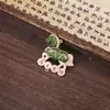 Novo Ornamento Pendente de Bordado Dupla Face de Abóbora e Cavalo em Brocado Song Estilo Chinês DIY Pulseira Pingente Acabado Acessório Venda por Atacado