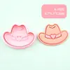 Formas de Biscoito Série Cowboy, Tipo Pressionar 3D Realista, Formatos de Bota e Chapéu, Ferramentas de Confeitaria DIY