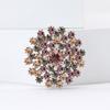 Broche de diente de león de aleación de moda coreana con diamantes de colores, temperamento dulce y elegante para damas, ramillete para vestido, alfiler de joyería