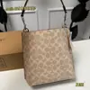 Nova Estilo Balde Flor Antiga Bolsa de Ombro Versátil Bolsa Transversal Bolsa de Ombro Cor Contrastante Especial Estilo Balde de Jasmim Bolsa de Mão Feminina