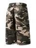 Shorts Casuais Masculinos de Verão Novos Tamanho Europeu Transfronteiriço Perna Reta Estilo Japonês Versátil Roupa de Trabalho Camuflado Shorts de Praia