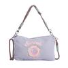 Bolsa de Nylon de Mano con Bordado Pesado de Rosquilla para Mujer Bolsa Cruzada Versátil para Salidas Casuales Japonesas y para el Trabajo Bolsa de Hombro