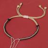 Pulsera Semiterminada de Cuerda Trenzada Estilo Tíbet Jade Cera de Abejas Cuenta Dzi Accesorios de Joyería Pulsera Tejida Estilo Étnico Accesorios DIY
