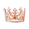 Amor Exquisito Pequena Coroa de Liga Infantil Passarela Acessórios de Cabelo Bolo de Aniversário Polegarzinho Decoração de Coroa Enfeites Atacado