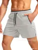 Shorts de Corrida Masculino Transfronteiriço Europeu e Americano 2025 com Bolso com Zíper Secagem Rápida Academia Esportes Exercícios Calças de Praia