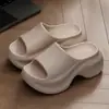 Sandalias de nuevo estilo para mujer con suela gruesa de EVA de 7.0 cm, para uso interior y exterior en verano, que aumentan la altura, antideslizantes, silenciosas y suaves