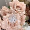 Camélia elegante Camélia Anel aberto terno rosa temperamento feminino nicho de alta qualidade pulseira de couro para relógio