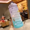 Botella de Agua Deportiva para Hombre de Gran Capacidad 2000ml Fitness al Aire Libre Taza Portátil Grande Resistente a Altas Temperaturas Botella Ton-Ton Verano