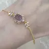 Pulsera Morada Popular en Forma de Huevo y Set de Anillos de Xiaohongshu, Estilo Vintage, Elegantes Accesorios de Collar