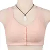 Ropa interior nueva de verano ligera y transpirable con botones al frente sujetador inalámbrico con soporte lateral para el busto