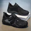 Zapatos de Hombre Papá Primavera y Otoño Malla Transpirable Zapatos de Senderismo Hombre Antideslizantes Resistentes al Desgaste Zapatos de Senderismo para Exteriores Zapatos Deportivos Casuales