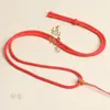Colar com Pingente de Jada em Corda Lisa Ajustável com Pingente de Buda, Versátil para Homens e Mulheres, com Pingente de Pixiu e Cera de Abelha, Atacado
