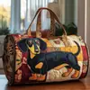 Bolsa de Viaje Acolchada de Algodón Serie Cachorros Marca Independiente 3D Bolso de Mano de Moda Impreso para Mujer Bolso de Yoga