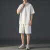 Novo Conjunto Esportivo Casual de Verão 2026 para Homens, Camisa Polo Versátil de Manga Curta Cor Sólida, Shorts, Conjunto de Tamanho Grande