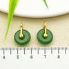 Estilo chino esmalte verde hebilla segura bolsa de la suerte calabaza loto colgante hecho a mano pulsera collar accesorios material