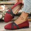 Sapatos femininos para quatro estações, sapatos femininos estilo coreano, sapatos simples de sola macia, sapatos Mary Jane macios e chiques, super macios e muito confortáveis com acabamento em veludo