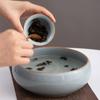 Tarro de Té de Cerámica Ru de Tamaño Grande Lavado de Té para el Hogar Lavado de Tazas Lavado de Pinceles Película de Apertura Tianqing Puede Criar Taza de Té de Porcelana Ru Contenedor de Almacenamiento Puede Hacer logo