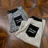 Jeans de Pierna Recta Lavados Estilo Americano Estampado de Leopardo Guadaña para Hombres y Mujeres Bolsillos Frontales Amplios Versátiles Personalizados Pantalones de Longitud Completa