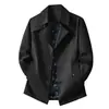 Chaqueta cruzada para hombre para primavera, otoño e invierno, con forro polar, moderna y elegante, casual, marca de moda, cortavientos oversized