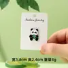 Broche de Panda Huahua Fofo de Desenho Animado Coleção Família Panda Insígnia de Metal Animal Acessórios para Roupas Infantis Presentes