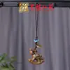 Colgante de Cadena para Teléfono Móvil Talla de Caballo de Palosanto Yiming Xianyuan Arena Verde Arcoíris Llavero de Caballo Tallado en Madera Creativo
