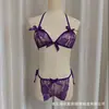 Lencería talla grande Su Xing, conjunto sexy de tres piezas de encaje, diseño sin extracción, apasionado y seductor, adecuado para bustos pequeños, ropa de dormir, estilo de chica hot