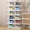Armario Plegable para Zapatos Mejorado Sin Instalación Plástico PET Transparente Caja de Almacenamiento para Zapatos Integrada Gran Capacidad Multicapa para el Hogar