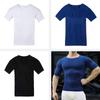 Amazon AliExpress Transfronterizo Verano Hombres Pecho Cintura Absorbente de Sudor Transpirable Fitness Fitness Moldeador Corporal Sin Costuras Manga Corta