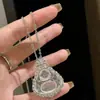Libro Rojo Pequeño Calcedonia de Hielo Buda Colgante para Mujeres Maitreya Buda Sonriente Collar Barriga Grande Sentado Buda Cadena de Suéter Suministro en Vivo