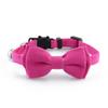 Collar Nuevo para Mascotas Color Sólido Macarrón Gamuza Collar para Gato con Lazo Collar para Gato