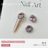 Nail art jóias pombo ovo cristal pilha broca finalizada super flash broca completa luz luxo textura explosão nova liga unha broca