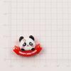 Lindo panda de Año Nuevo de dibujos animados pegamento crema resina accesorios diy joyería material para horquilla colgante hecho a mano accesorios