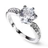 Anillo de Diamante Imitación Mosane Explosiones Transfronterizas Anillo de Mujer a Mozambique Joyería Anillo de Zirconia Anillo de Diamante Anillo de Boda Anillo de Pareja