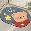 Alfombra de Baño de Barro Diatomeas Alfombra Doméstica para Inodoro Felpudo para Puerta de Baño Espesada Fuerte Absorción de Agua Antideslizante Alfombrilla de Piso para Baño