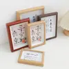 Ornamento de Moldura de Foto Inspiracional de Paz e Alegria 3D Vazado Moldura de Exibição Moldura de Madeira DIY para Caligrafia e Pintura de Estudante