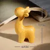 Figuras de Girafa e Veado Esculpidas em Sândalo, Pequenos Artesanatos de Madeira, Enfeites de Decoração para Casa Estilo Cartoon
