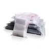 Saco com fecho de correr para roupas, transparente, em PE, para venda por atacado. Saco plástico fosco para embalagens de meias grossas.
