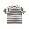 Yidao Vintage 2026 Verão Nova Vintage Listrada Manga Curta Masculina Japonesa Solta Básica Versátil Casual Camiseta