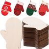 Artesanato de Madeira Prontas Peças de Madeira em Branco Decoração de Homem de Gengibre de Páscoa Enfeites de Natal Etiquetas de Presente DIY
