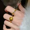Anillo de Apertura de Flor con Forma de Serpiente Chapado en Oro Real con Circonita para Mujer Estilo Ins Lujo Ligero Anillo de Dedo de Alto Nivel Joyería de Moda Popular en Internet