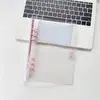 Fichário Transparente Simples A5 com Fivela Única, Bolso para Álbum de Fotos de 6 Furos, Fichário para Coleção de Adesivos, Caderno Planejador de PVC, Fichário para Cartões de Armazenamento