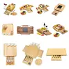 Novo Conjunto de Tábua de Queijo de Bambu Transfronteiriço, Prato de Queijo de Madeira para Cozinha, Tábua de Corte, Tábua de Pão