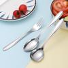 Cucharas de Acero Inoxidable, Vajilla, Cucharas Puntiagudas, Cucharas Redondas, Tenedores de Mesa, Cucharas Soperas Caseras Estilo Chino, Cucharas para Arroz Engrosadas, Cucharas de Postre, Venta al por Mayor