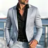 Comercio Exterior Transfronterizo Traje de una Pieza para Hombre de Negocios Color Sólido Corte Delgado Ropa Formal de Banquete Chaqueta de Traje Casual de Moda Ropa para Hombre
