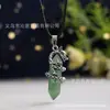 Venda Quente Europeia Cristal Natural Ágata Novo Estilo Dragão Pilar Hexagonal Pingente Moda Pingente Colar para Mulheres Homens
