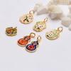 Cerradura Calabaza Durazno Panda Bambú Arena Oro Colgante Goteo Flujo Accesorios DIY Cuentas Accesorios Pulsera Colgante Joyería
