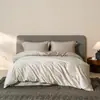 Conjunto de Roupa de Cama 100% Algodão de Fibra Longa de Fio Duplo (4 Peças) - Luxo Leve, Toque de Alta Qualidade, Capa de Edredom 100% Algodão 500TC, Lençol - Adequado para Todas as Estações