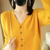 Chaqueta cárdigan transfronteriza para mujer, camiseta base de punto, cuello en V, manga larga, nuevo suéter de abrigo primavera y otoño 2026 para mujer